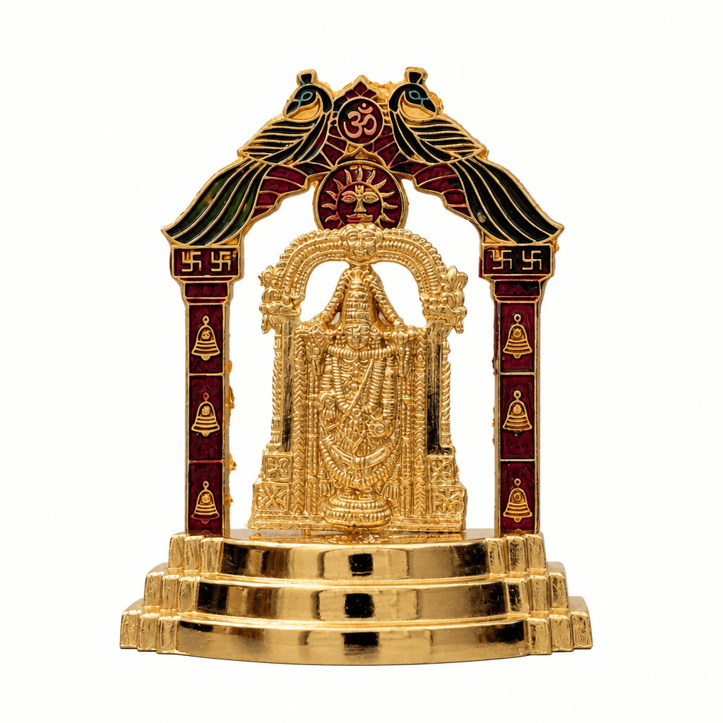 Radha Krishna Idol with Singhasan - 2 Component Set 16 cm